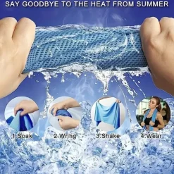 4pcs Cooling Towels (35.4 * 11.8 Inches), Soft Breathable Sports Towel For Outdoor, Gym, Yoga, Exercise, Camping, Fitness, Running