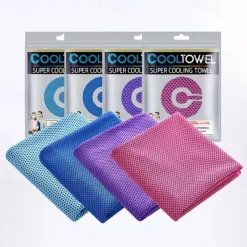 4pcs Cooling Towels (35.4 * 11.8 Inches), Soft Breathable Sports Towel For Outdoor, Gym, Yoga, Exercise, Camping, Fitness, Running