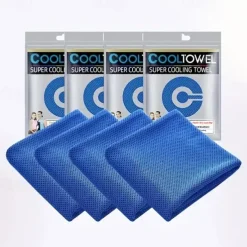 4pcs Cooling Towels (35.4 * 11.8 Inches), Soft Breathable Sports Towel For Outdoor, Gym, Yoga, Exercise, Camping, Fitness, Running