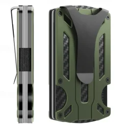 1pcs Credit Card Holder Wallet Plastic Metal Name Card Holder with Magnetic Shut Multi Credit Card Protector for Women Men