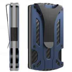 1pcs Credit Card Holder Wallet Plastic Metal Name Card Holder with Magnetic Shut Multi Credit Card Protector for Women Men