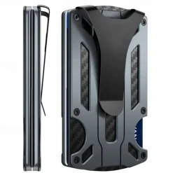 1pcs Credit Card Holder Wallet Plastic Metal Name Card Holder with Magnetic Shut Multi Credit Card Protector for Women Men