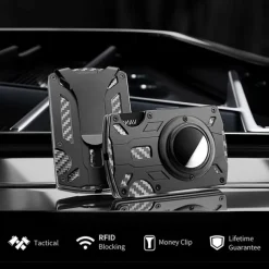 1pcs Credit Card Holder Wallet Plastic Metal Name Card Holder with Magnetic Shut Multi Credit Card Protector for Women Men