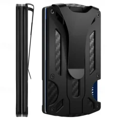 1pcs Credit Card Holder Wallet Plastic Metal Name Card Holder with Magnetic Shut Multi Credit Card Protector for Women Men