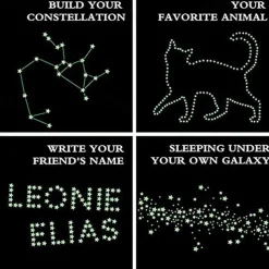 452Pcs 3D Glowing Stars Wall Stickers for Ceiling and Wall Decals Perfect for Kids Bedding Room or Party Birthday Gift