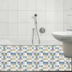 10pcs 3D Mosaic Crystal Tile Sticker Glass TileDIY Waterproof Self adhesive Wall Sticker