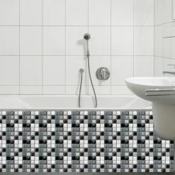 10pcs 3D Mosaic Crystal Tile Sticker Glass TileDIY Waterproof Self adhesive Wall Sticker