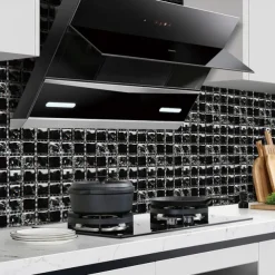 10pcs 3D Mosaic Crystal Tile Sticker Glass TileDIY Waterproof Self adhesive Wall Sticker