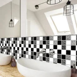 10pcs 3D Mosaic Crystal Tile Sticker Glass TileDIY Waterproof Self adhesive Wall Sticker