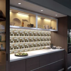 10pcs 3D Mosaic Crystal Tile Sticker Glass TileDIY Waterproof Self adhesive Wall Sticker