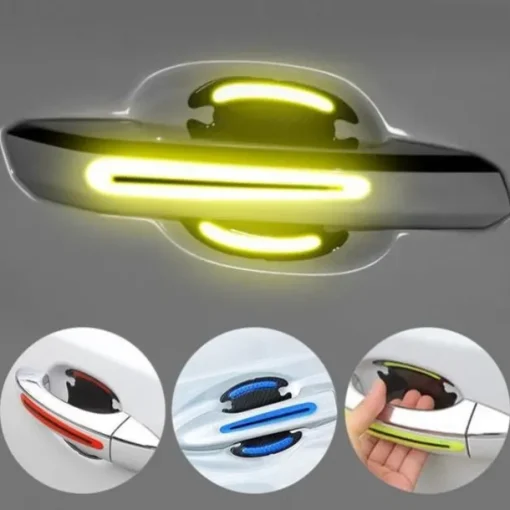 8PCS Decal Tape Open Stickers Car Door Auto Reflective 3D Universal Car Accessories Strips Safety