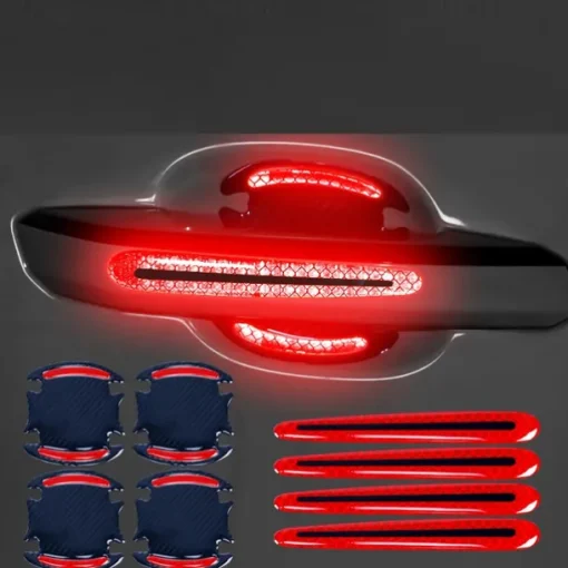8PCS Decal Tape Open Stickers Car Door Auto Reflective 3D Universal Car Accessories Strips Safety