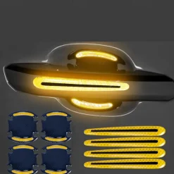 8PCS Decal Tape Open Stickers Car Door Auto Reflective 3D Universal Car Accessories Strips Safety
