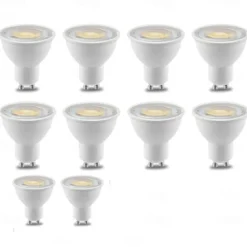 6/10pcs Dimmable Gu10 LED Bulbs, LED Downlight Spotlight 38 Degree Energy Saving Light Bulbs 220~240V Indoor Lighting