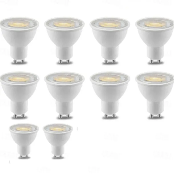 6/10pcs Dimmable Gu10 LED Bulbs, LED Downlight Spotlight 38 Degree Energy Saving Light Bulbs 220~240V Indoor Lighting