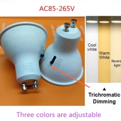 6/10pcs Dimmable Gu10 LED Bulbs, LED Downlight Spotlight 38 Degree Energy Saving Light Bulbs 220~240V Indoor Lighting