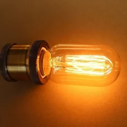 6pcs Dimmable T45 40W E27 Warm White Color Decorative Retro Incandescent Vintage Edison Light Bulbs AC220-240V