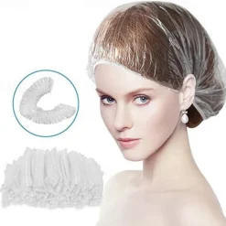 100pcs Disposable Shower Caps,Multi-Purpose Thickening Elastic Bath Cap Plastic Waterproof Clear Shower Caps Bath Shower Hair Caps Women Spa,Home Use, Hotel and Hair Salon, Portable Travel