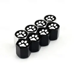 4pcs Dog Paw Tire Air Valve Caps - Universal Fit for Cars Trucks SUVs Bikes & Motorcycles