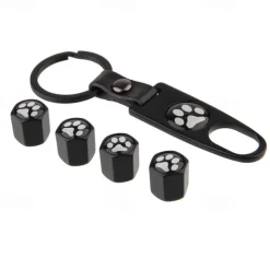 4pcs Dog Paw Tire Air Valve Caps - Universal Fit for Cars Trucks SUVs Bikes & Motorcycles