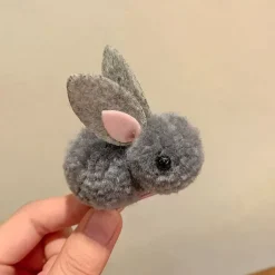 1/3pcs Easter Bunny Hair Clips - Fluffy Plush, Warm 3D Rabbit Design for Women - Perfect for Parties & Casual Wear