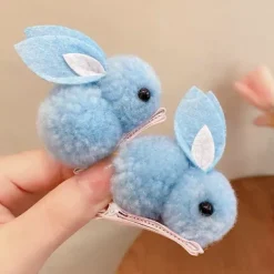 1/3pcs Easter Bunny Hair Clips - Fluffy Plush, Warm 3D Rabbit Design for Women - Perfect for Parties & Casual Wear