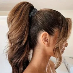 3pcs, Elegant Premium Shiny Rhinestone Hair Clips, Convenient Trendy Ponytail Fixed Buckles, Women Girls Casual Party Supplies, Gift Photo Props