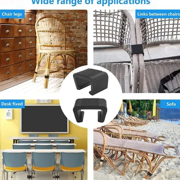 8pcs Extra Strong Connectors Garden Furniture Clips Polyrattan Furniture Clips for Lounge Set Clips Clips for Garden Furniture Set Module Outdoor Couch Patio Furniture