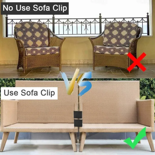 8pcs Extra Strong Connectors Garden Furniture Clips Polyrattan Furniture Clips for Lounge Set Clips Clips for Garden Furniture Set Module Outdoor Couch Patio Furniture