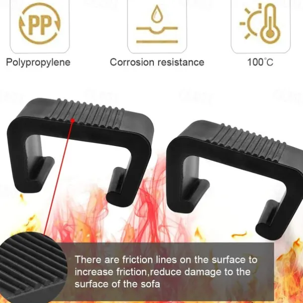 8pcs Extra Strong Connectors Garden Furniture Clips Polyrattan Furniture Clips for Lounge Set Clips Clips for Garden Furniture Set Module Outdoor Couch Patio Furniture