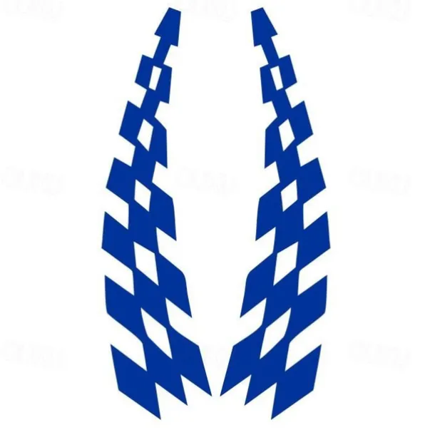 4PCS Fashion Racing Car Stickers Checkered Flag Car Accessories Waterproof Vinyl Decal