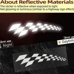 4PCS Fashion Racing Car Stickers Checkered Flag Car Accessories Waterproof Vinyl Decal