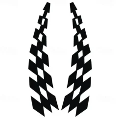 4PCS Fashion Racing Car Stickers Checkered Flag Car Accessories Waterproof Vinyl Decal