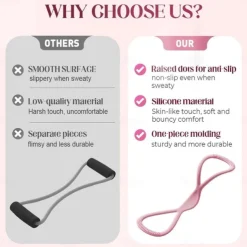 3pcs Figure 8 Exercise Resistance Bands with Handles for Women Men Arms Shoulders Back Legs Keep Shaped, Full Body Fitness Workout Yoga Pulling Rope for Home Gym, 15/25/35 Lbs Elastic Set