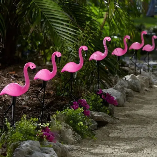 3pcs Flamingo Solar Lawn Lights – Waterproof Outdoor Garden Lights for Yard, Patio Walkway and Backyard Decoration