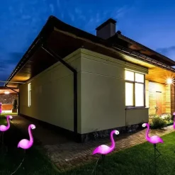 3pcs Flamingo Solar Lawn Lights – Waterproof Outdoor Garden Lights for Yard, Patio Walkway and Backyard Decoration