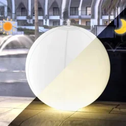 1/2pcs Floating Pool Lights Outdoor Solar Ball Moon Lamp IP68 Waterproof RGB With Remote Controller For Swimming Pool Yard Garden KTV Bar Party Decorative Holiday Summer Lighting