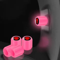 50pcs Fluorescent Skull Car Tire Valve Valve Stem Cover, ABS Corrosion Resistant Wheel Valve Cover, Glow In The Dark, Car Decoration Accessories