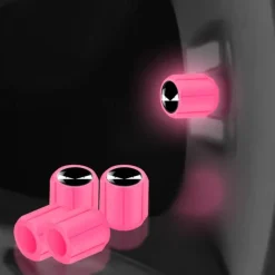 50pcs Fluorescent Skull Car Tire Valve Valve Stem Cover, ABS Corrosion Resistant Wheel Valve Cover, Glow In The Dark, Car Decoration Accessories