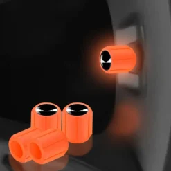 50pcs Fluorescent Skull Car Tire Valve Valve Stem Cover, ABS Corrosion Resistant Wheel Valve Cover, Glow In The Dark, Car Decoration Accessories