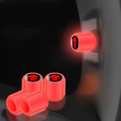 50pcs Fluorescent Skull Car Tire Valve Valve Stem Cover, ABS Corrosion Resistant Wheel Valve Cover, Glow In The Dark, Car Decoration Accessories