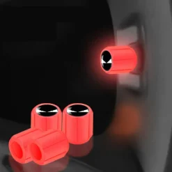 50pcs Fluorescent Skull Car Tire Valve Valve Stem Cover, ABS Corrosion Resistant Wheel Valve Cover, Glow In The Dark, Car Decoration Accessories