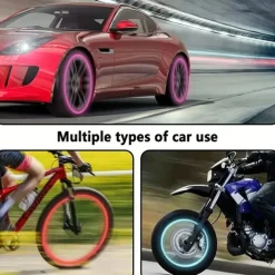 50pcs Fluorescent Skull Car Tire Valve Valve Stem Cover, ABS Corrosion Resistant Wheel Valve Cover, Glow In The Dark, Car Decoration Accessories