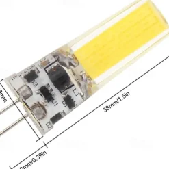 6pcs G4 Bi-pin LED COB 2508 Silicone Light 3W AC12V/DC12-24V Landscape Lighting