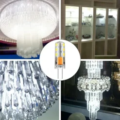 10pcs G4 Bi-pin LED Light Bulb 3W 24LED SMD 2835 Equivalent Halogen Bulb 30W Warm white 3000K Daylight White 6000K 360° Beam Angle Flicker Free DC12V AC220V AC110V