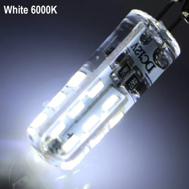 10pcs G4 Bi-pin LED Light Bulb 3W 24LED SMD 2835 Equivalent Halogen Bulb 30W Warm white 3000K Daylight White 6000K 360° Beam Angle Flicker Free DC12V AC220V AC110V