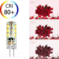 10pcs G4 Bi-pin LED Light Bulb 3W 24LED SMD 2835 Equivalent Halogen Bulb 30W Warm white 3000K Daylight White 6000K 360° Beam Angle Flicker Free DC12V AC220V AC110V