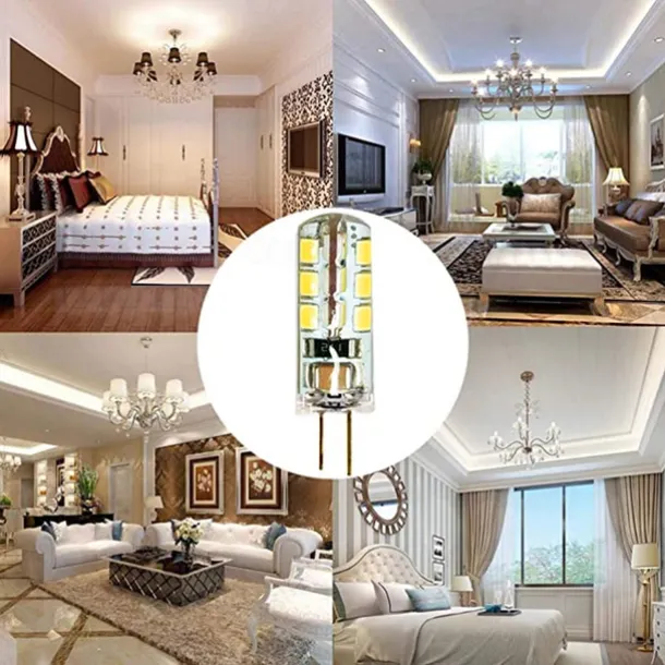 10pcs G4 Bi-pin LED Light Bulb 3W 24LED SMD 2835 Equivalent Halogen Bulb 30W Warm white 3000K Daylight White 6000K 360° Beam Angle Flicker Free DC12V AC220V AC110V