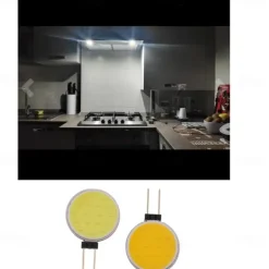 10pcs G4 COB LED Spotlight Bulb AC/DC12V 3W Side pin Bi-pin Marine Camper RV Lamp 180 Degrees Warmwhite/White Option