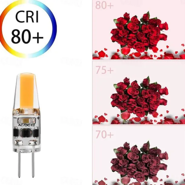 10pcs G4 LED Bi-pin Bulbs 2W Equivalent to 20W T3 JC Type Bi-Pin G4 Base Halogen Bulb AC/DC 12V Daylight White 6000K G4 Bulb for Under Cabinet Light Ceiling Light RV Boats Outdoor Landscape Lighting